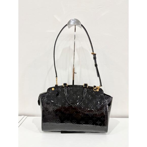 Louis Vuitton Monogram Vernis Leather Brea MM Shoulder Bag Black Women's - Picture 1 of 9